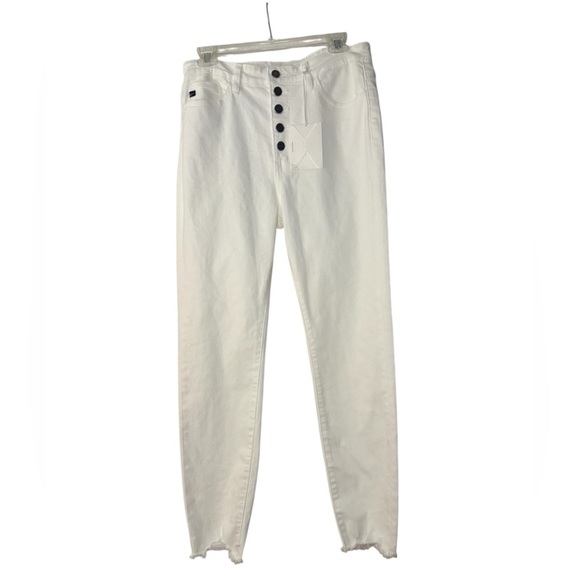 KanCan Denim - KanCan White Denim Jeans High Rise Skinny Ankle Fly Button NWT